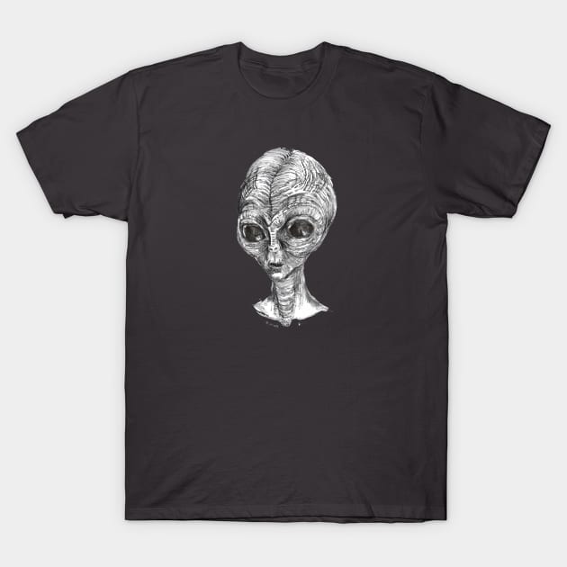 Alien Head. T-Shirt by FanitsaArt